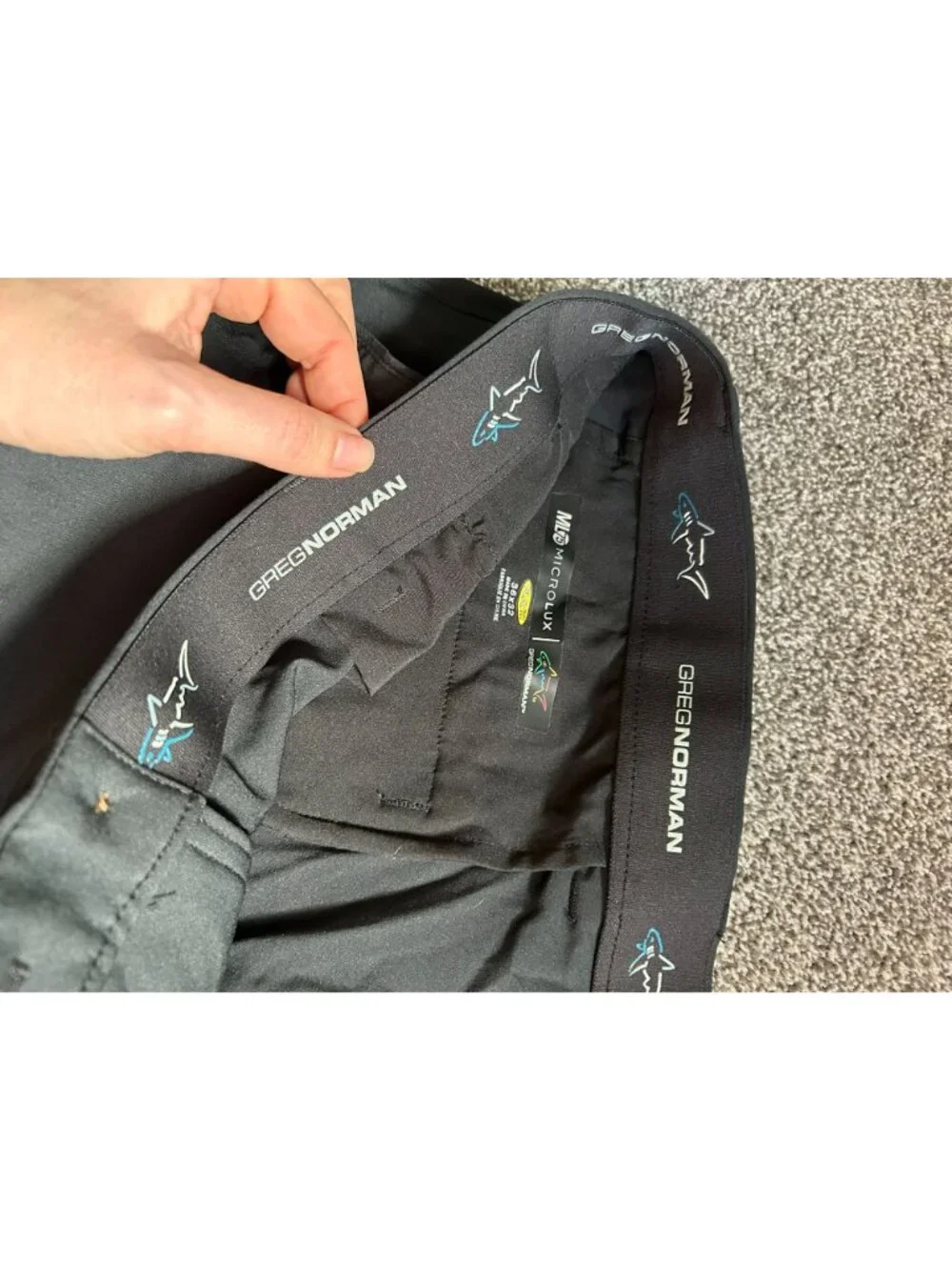 Greg Norman ML75 Microlux Pants 36x32 Black Golf Stretch Mens